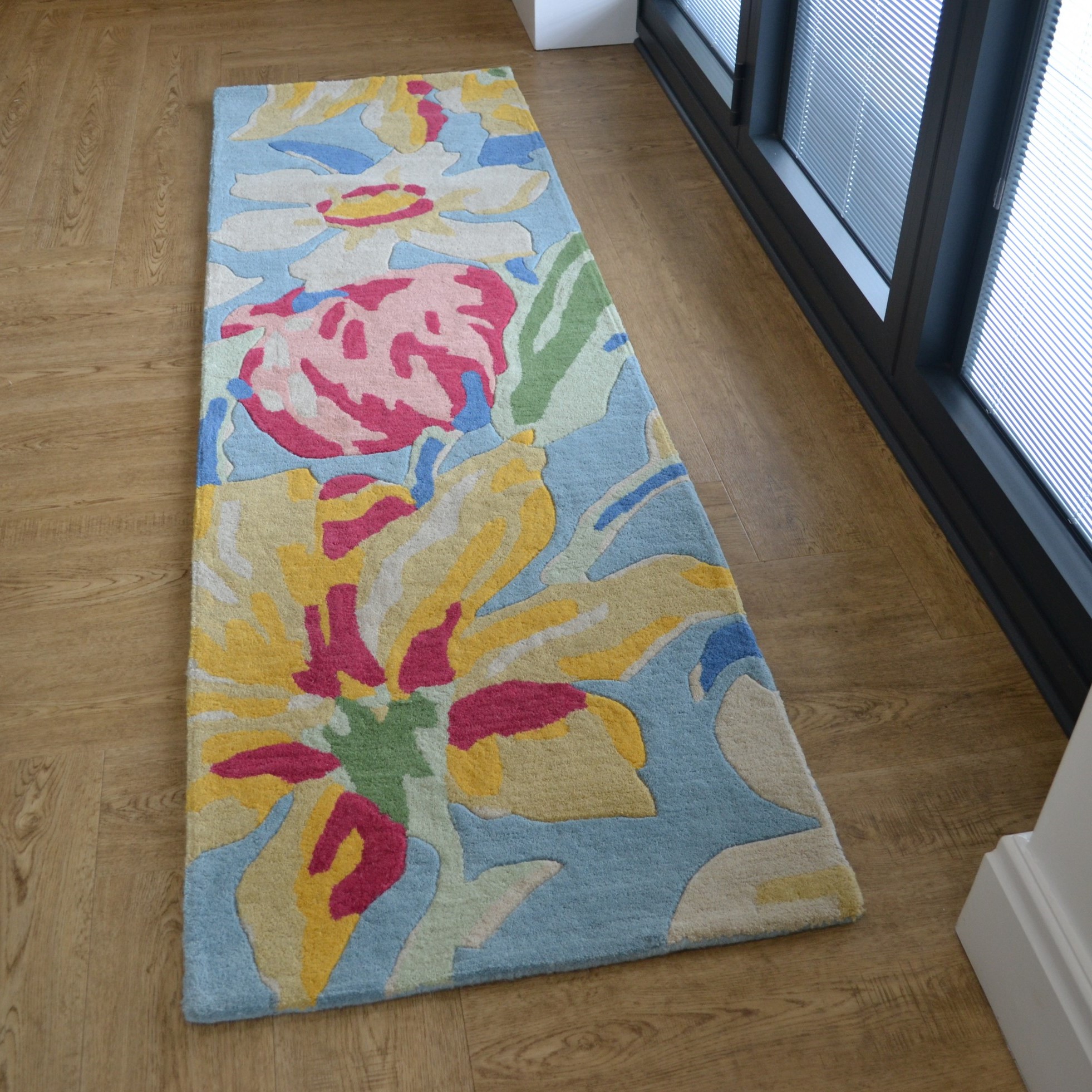 Tulips Floral 082208 Runner Rug By Laura Ashley In China Blue